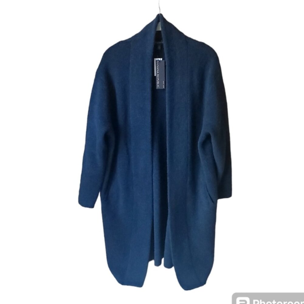 Banana Republic Aire Yarn Wool Long Cardigan Sweater Coat Coatigan M